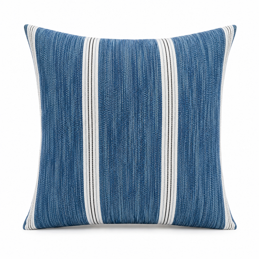 Blue Tassel Trellis Pillow