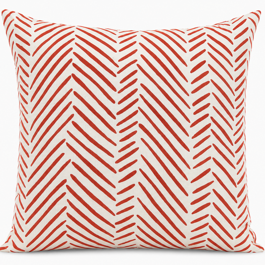 Rust Herringbone Pillow