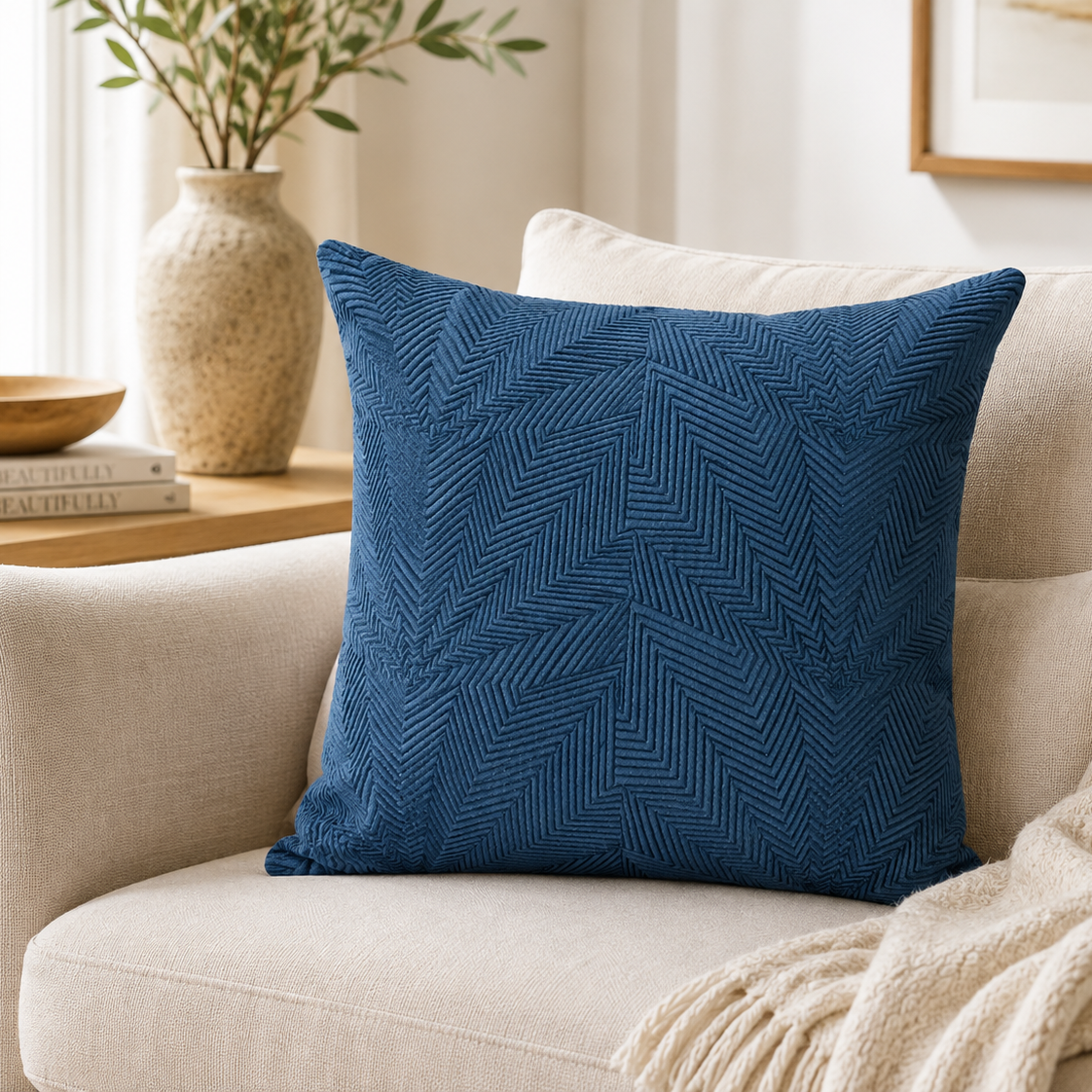 Midnight Chevron Pillow
