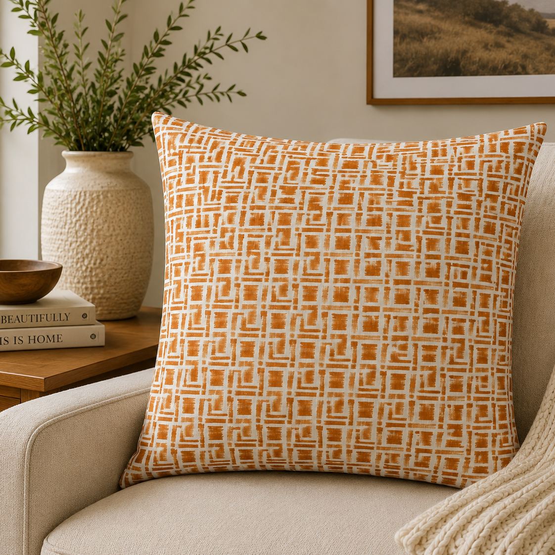 Woven Terracotta Pillow