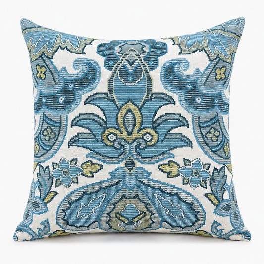 Blue Paisley Elegance Pillow