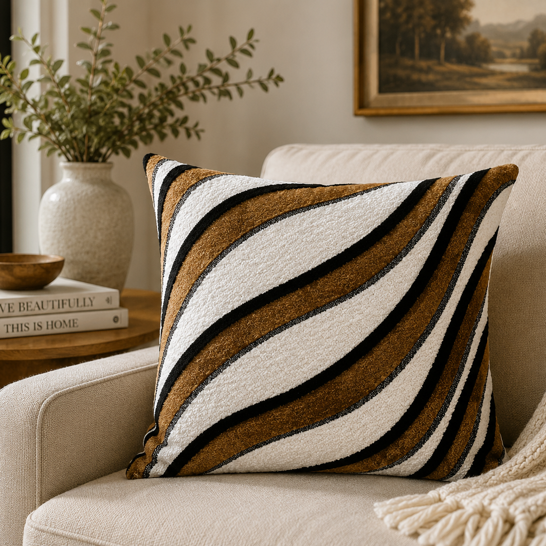 Caramel Wave Pillow