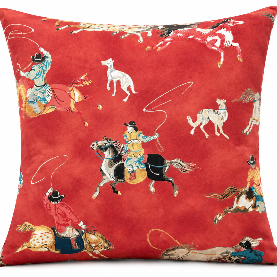 Crimson Rodeo Pillow