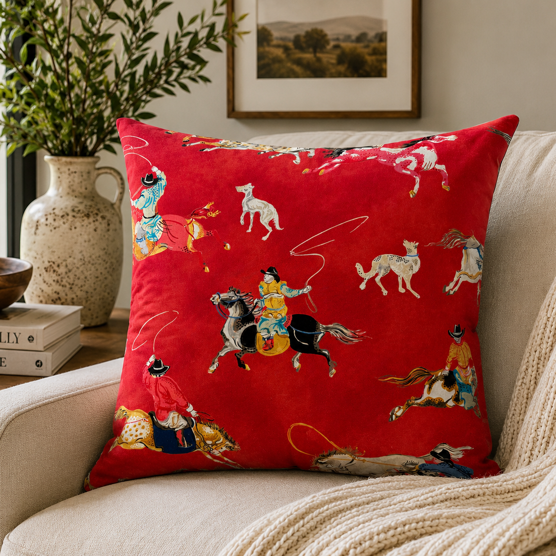 Crimson Rodeo Pillow
