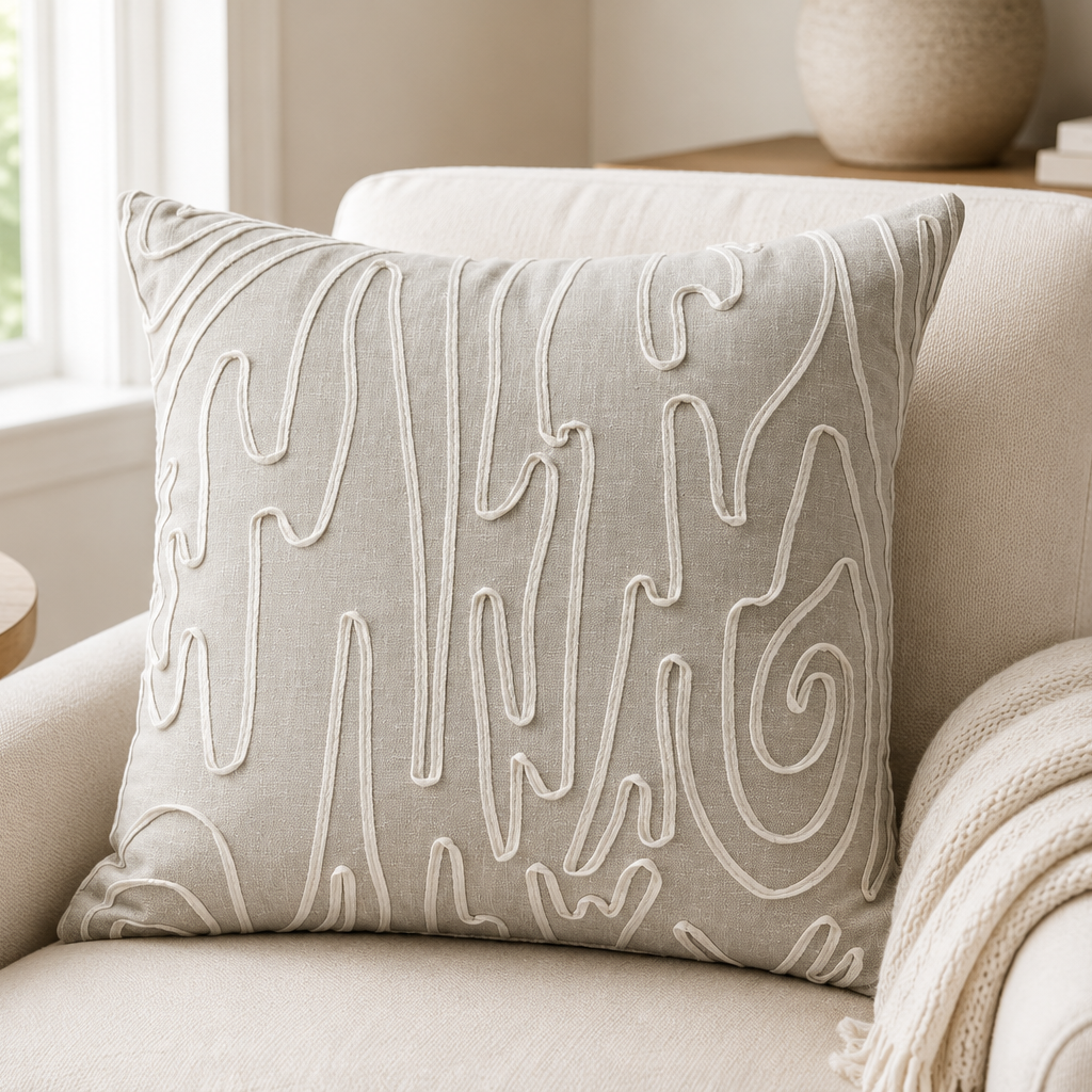 Driftwood Relief Pillow
