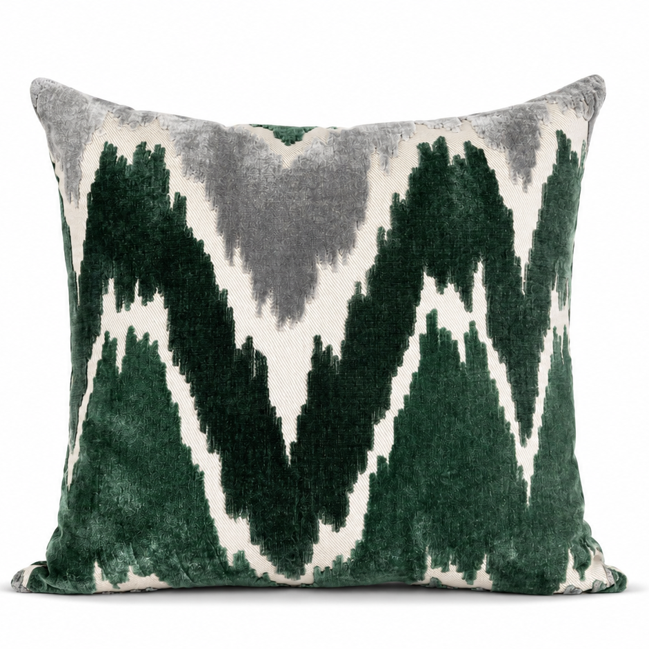 Evergreen Ikat Pillow