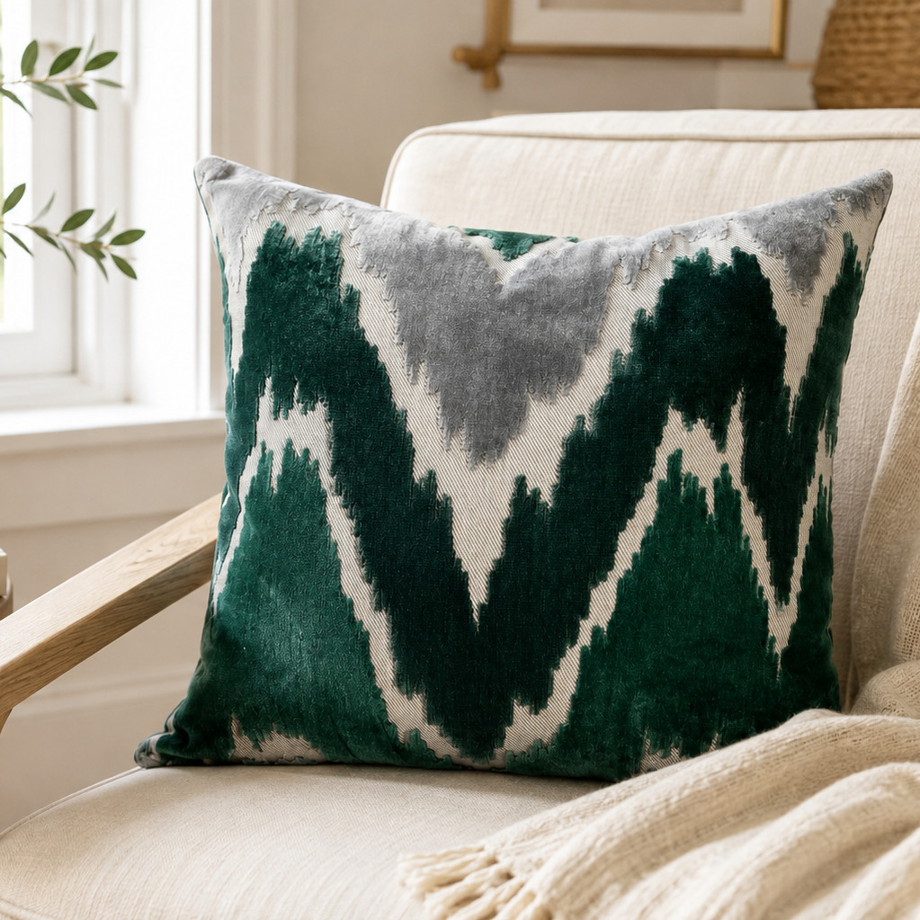 Evergreen Ikat Pillow