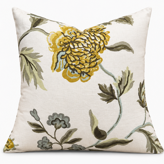 Golden Meadow Bloom Pillow