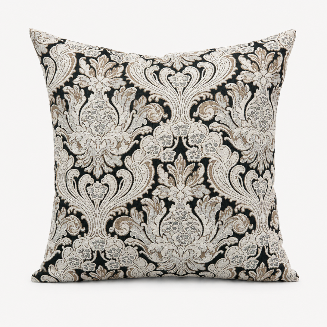 Noir Damask Pillow