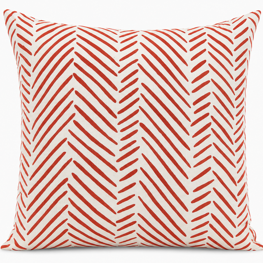 Rust Herringbone Pillow