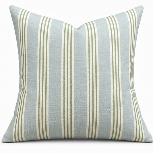 Seafoam Heritage Stripe Pillow