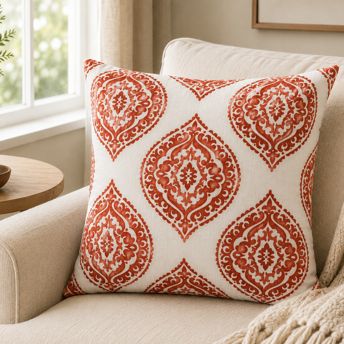 Terracotta Medallion Pillow