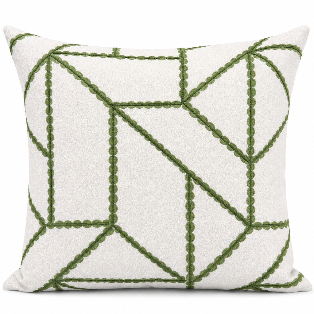 Verdant Geometry Pillow