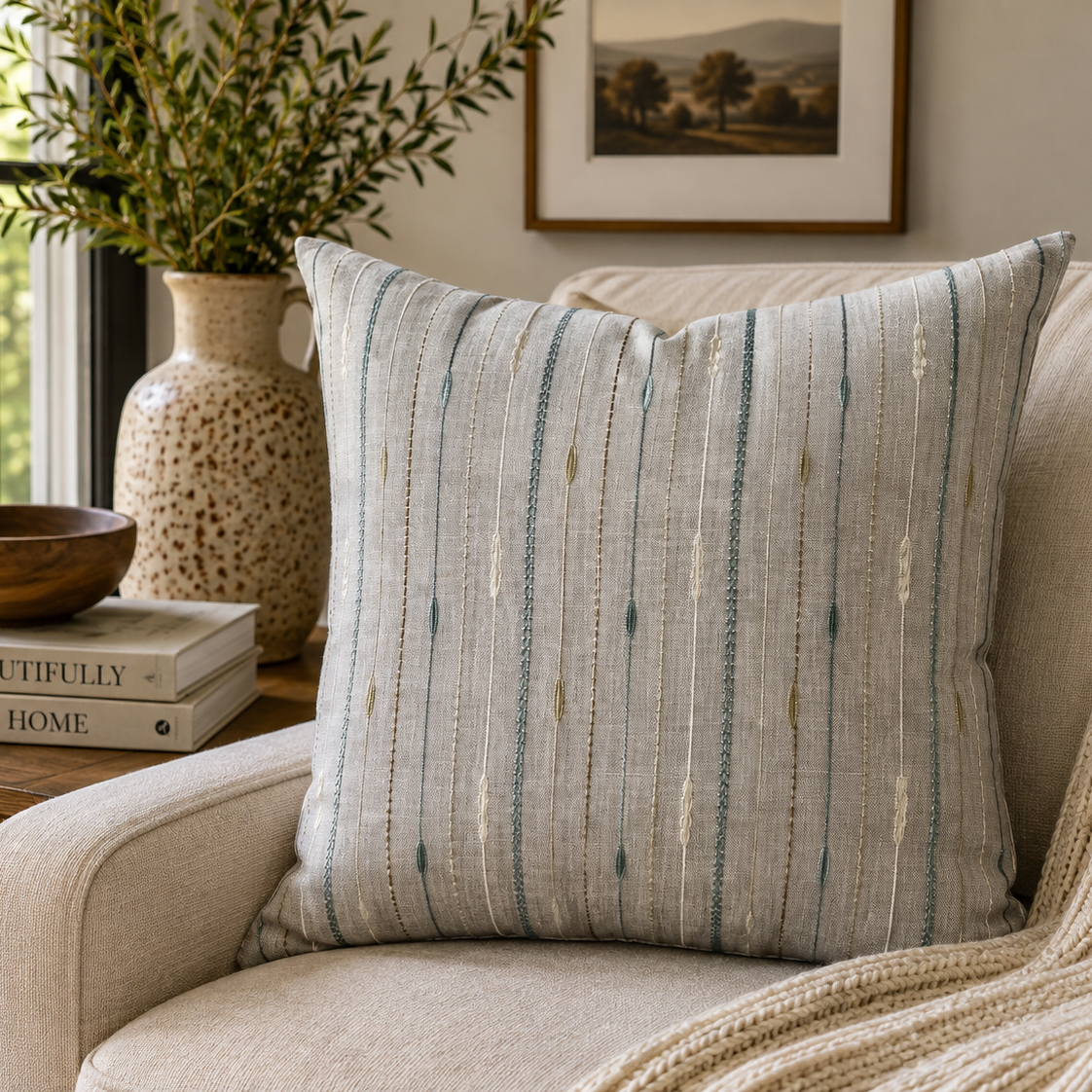 Coastal Thread Pillow