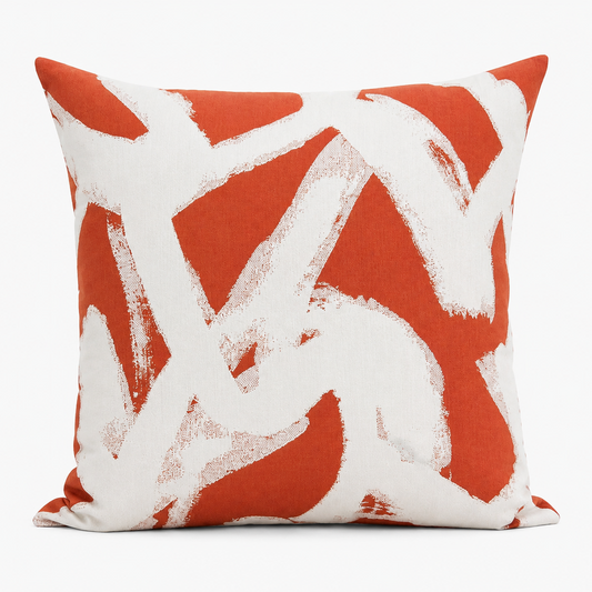 Coral Brushstroke Pillow