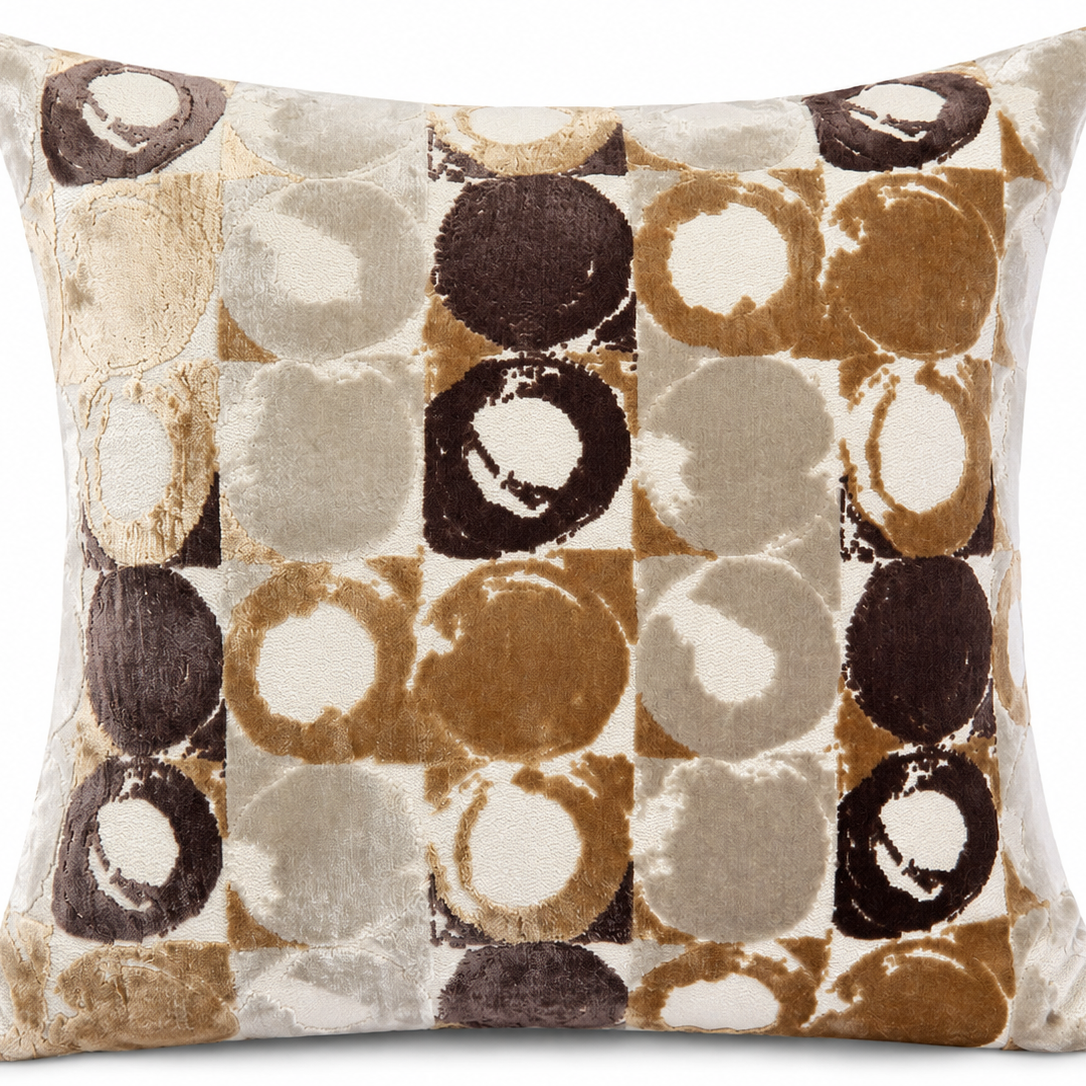 Earth & Ivory Circles Pillow