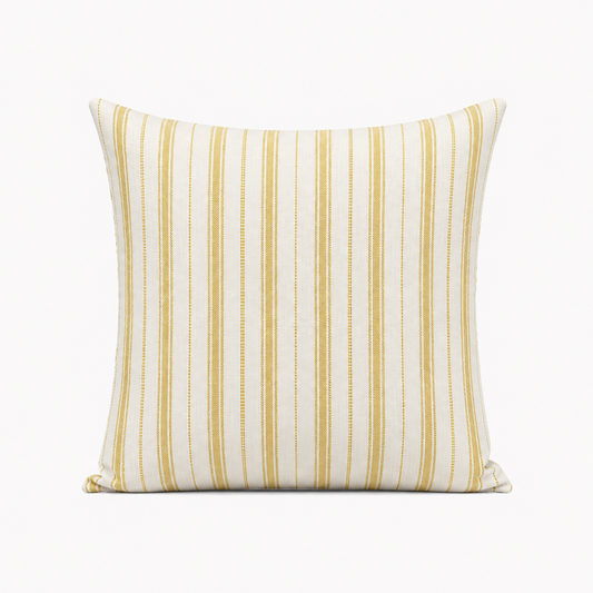 Golden Ticking Stripe Pillow