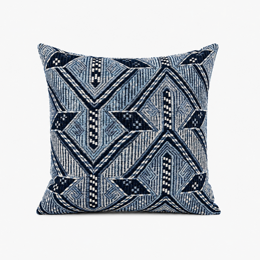 Indigo Geometry Pillow