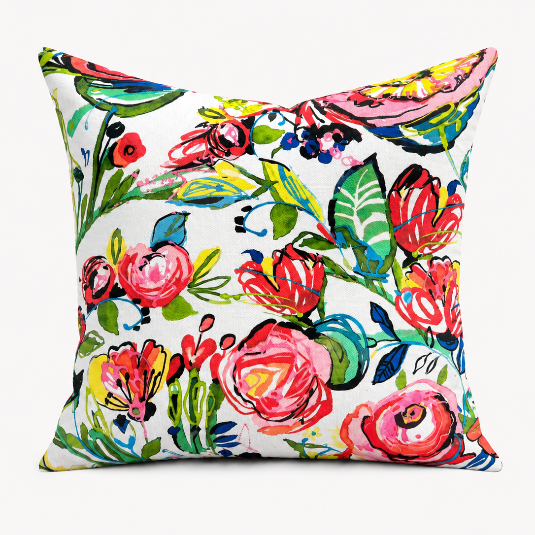 Painterly Garden Bloom Pillow