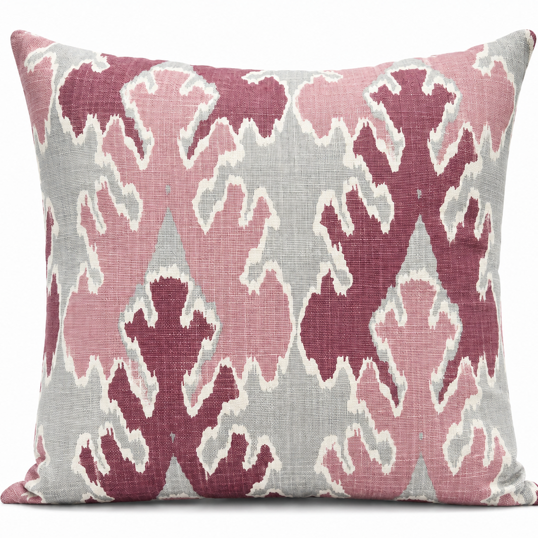 Rosewood Ikat Pillow