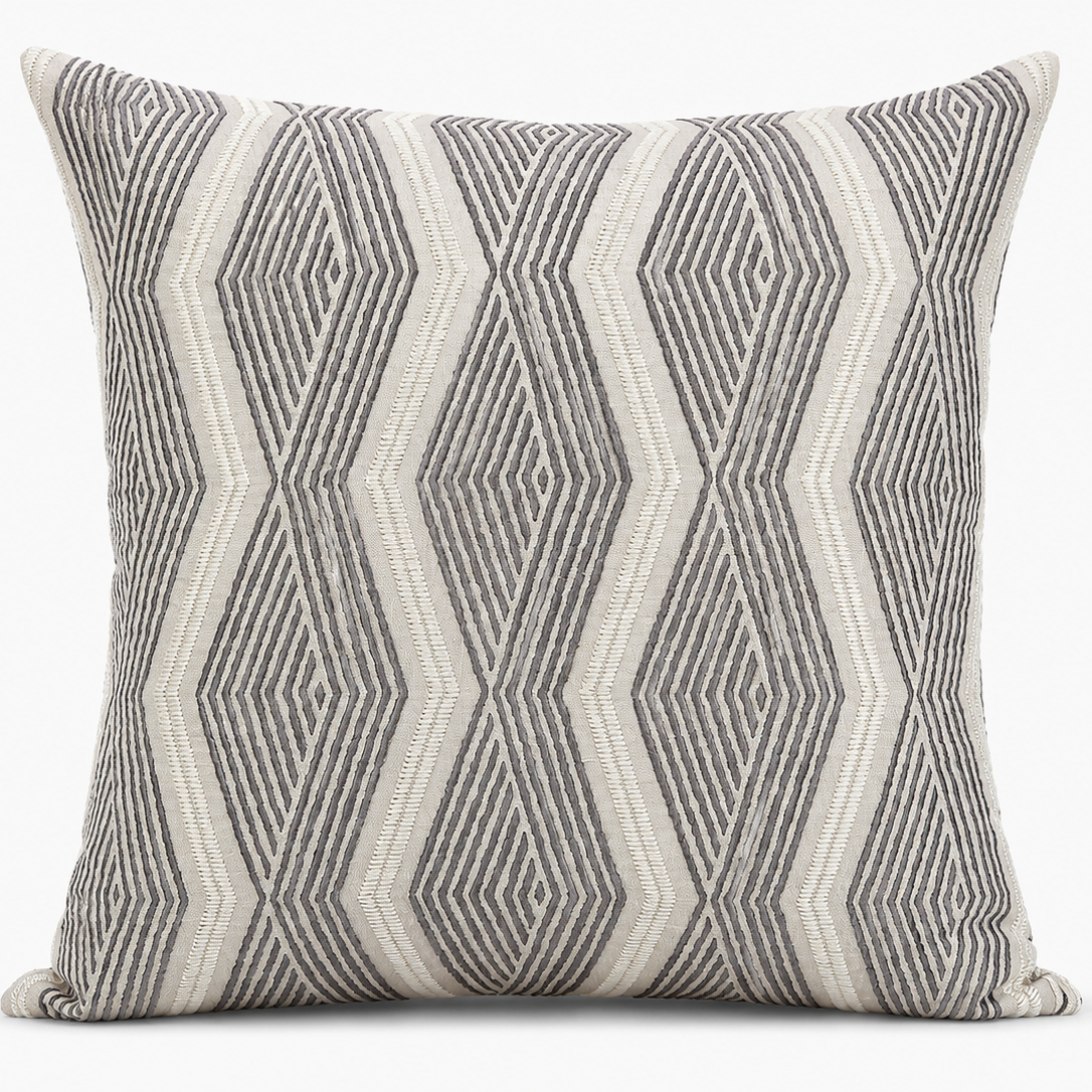 Silver Geometry Pillow