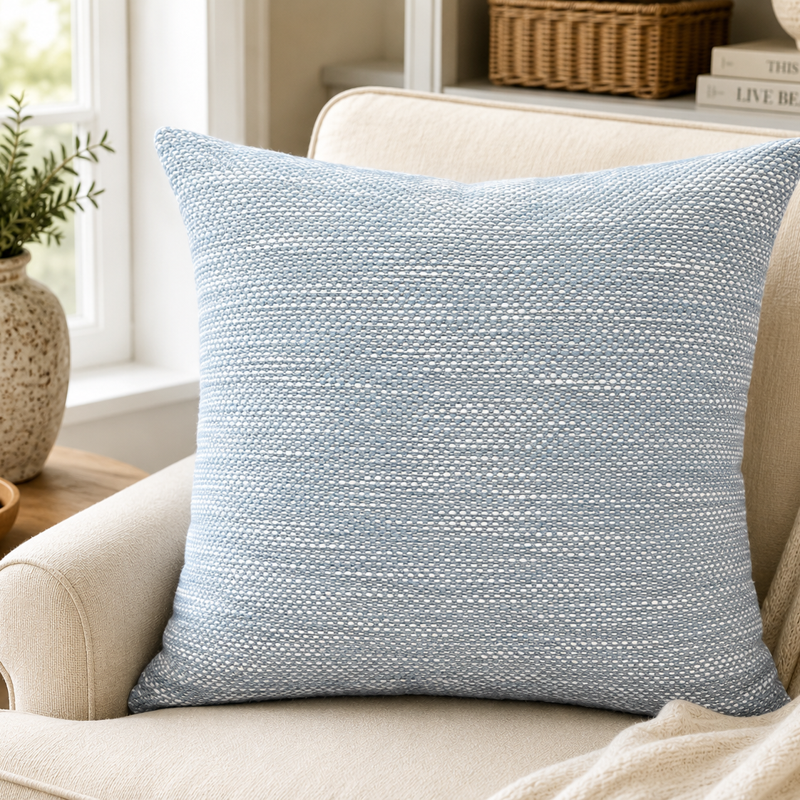 Sky Mist Textured Pillow