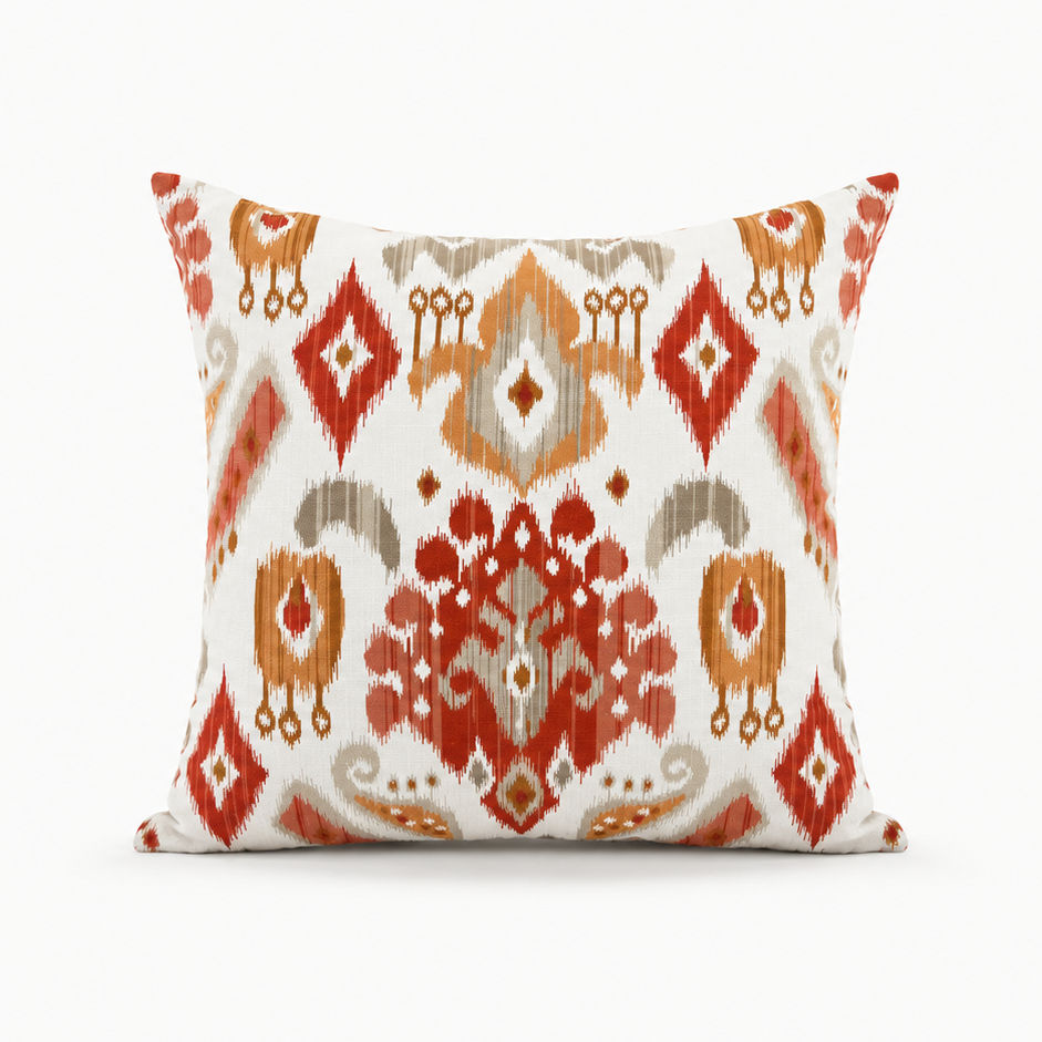 Terracotta Ikat Pillow