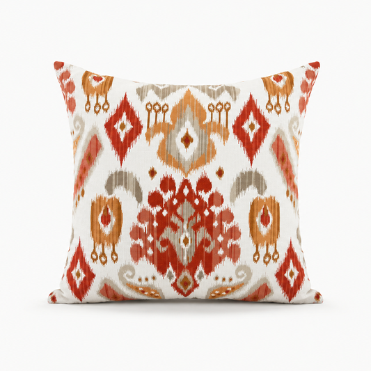Terracotta Ikat Pillow