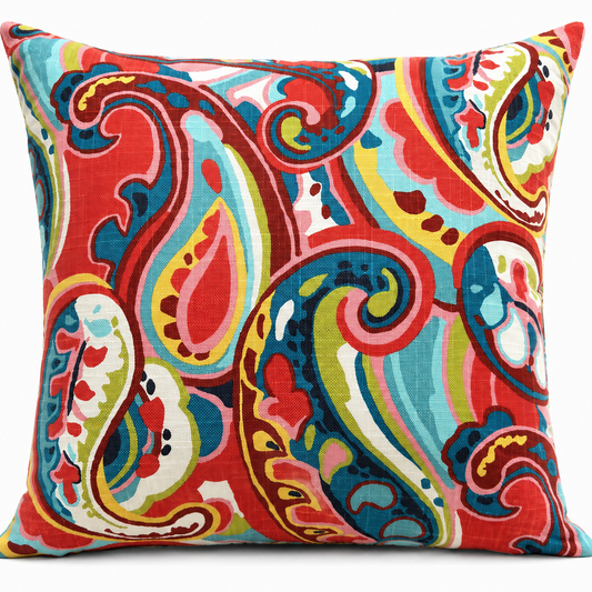 Vibrant Paisley Pillow