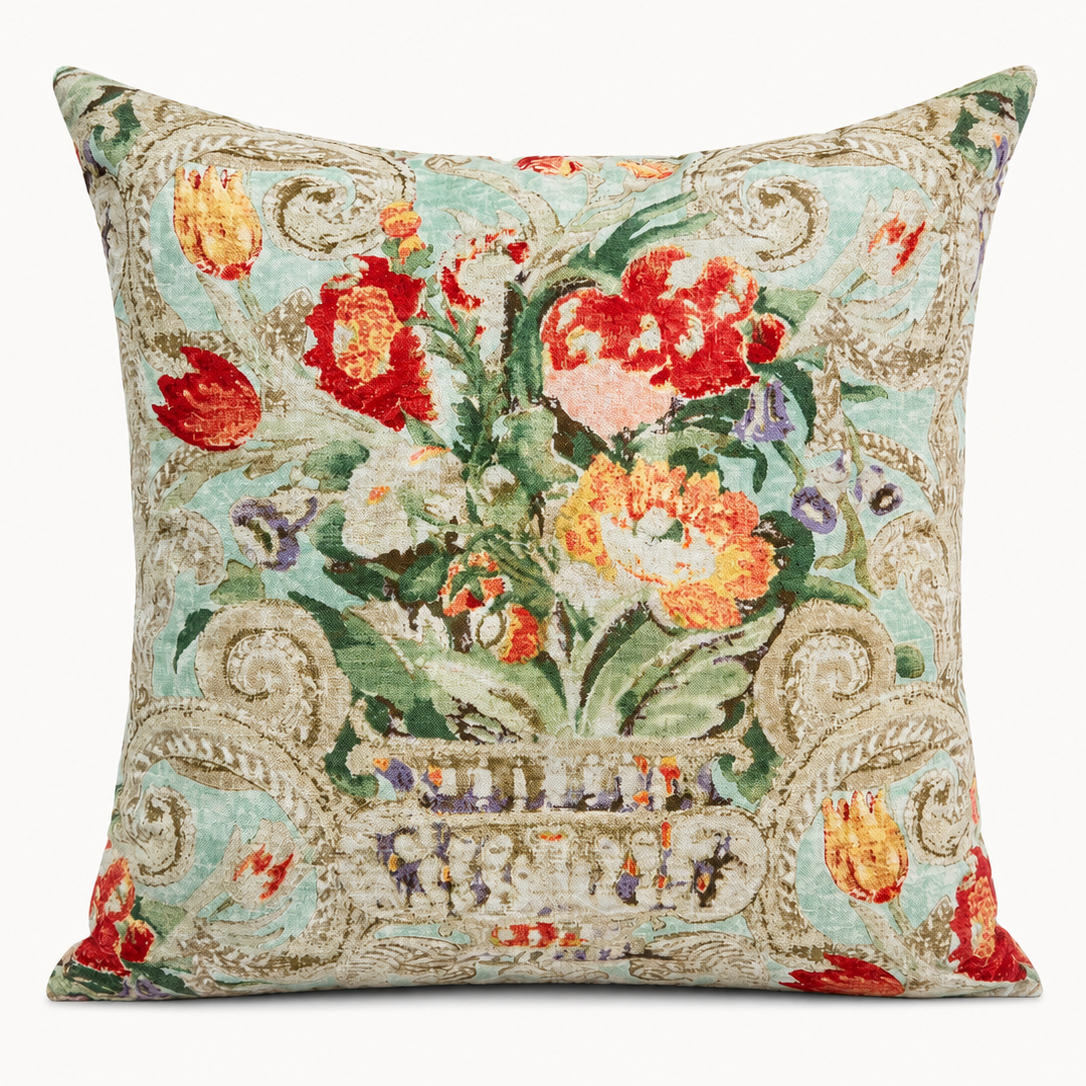 Vintage Garden Bouquet Pillow